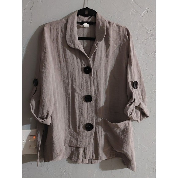 Mooonlight Tops Blouse Women L,Rayon And Nilon, Pocker, 3/4 Sleeve, 20 Inch Of - Picture 1 of 8